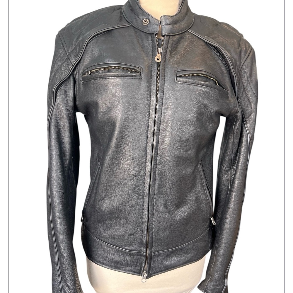 Women's Harley Davidson Black Leather riding Jacket